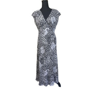 Chaps Ralph Lauren Y2K Babydoll Midi Dress Size 10 Whimsical 90’s Dark Fairy